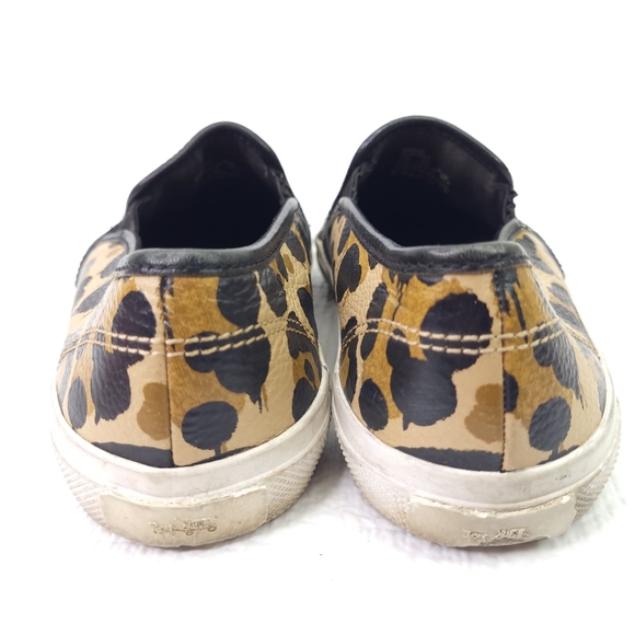 Coach Chrissy Leopard Print Loafers Slip On Leather Desginer Flats Shoes Sz 6.5 - Picture 4 of 8